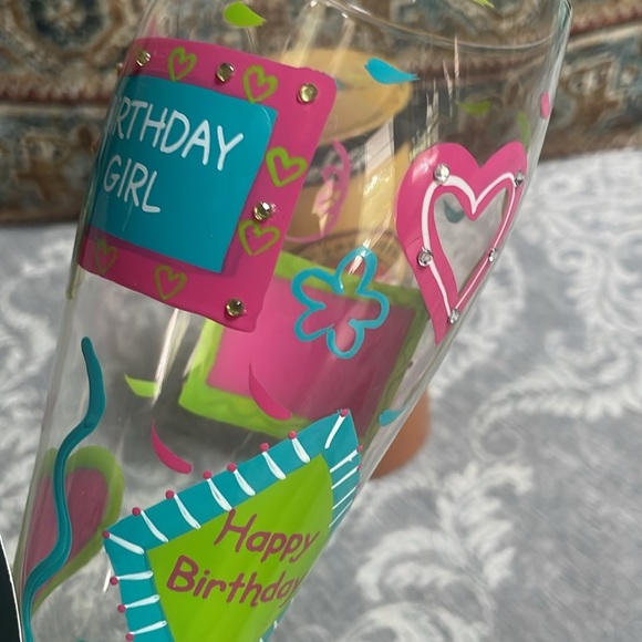 Lolita Hand Painted Pilsner Glass - “Birthday Girl, Too” Gotta-Love-Beer Pilsner - Picture 15 of 16